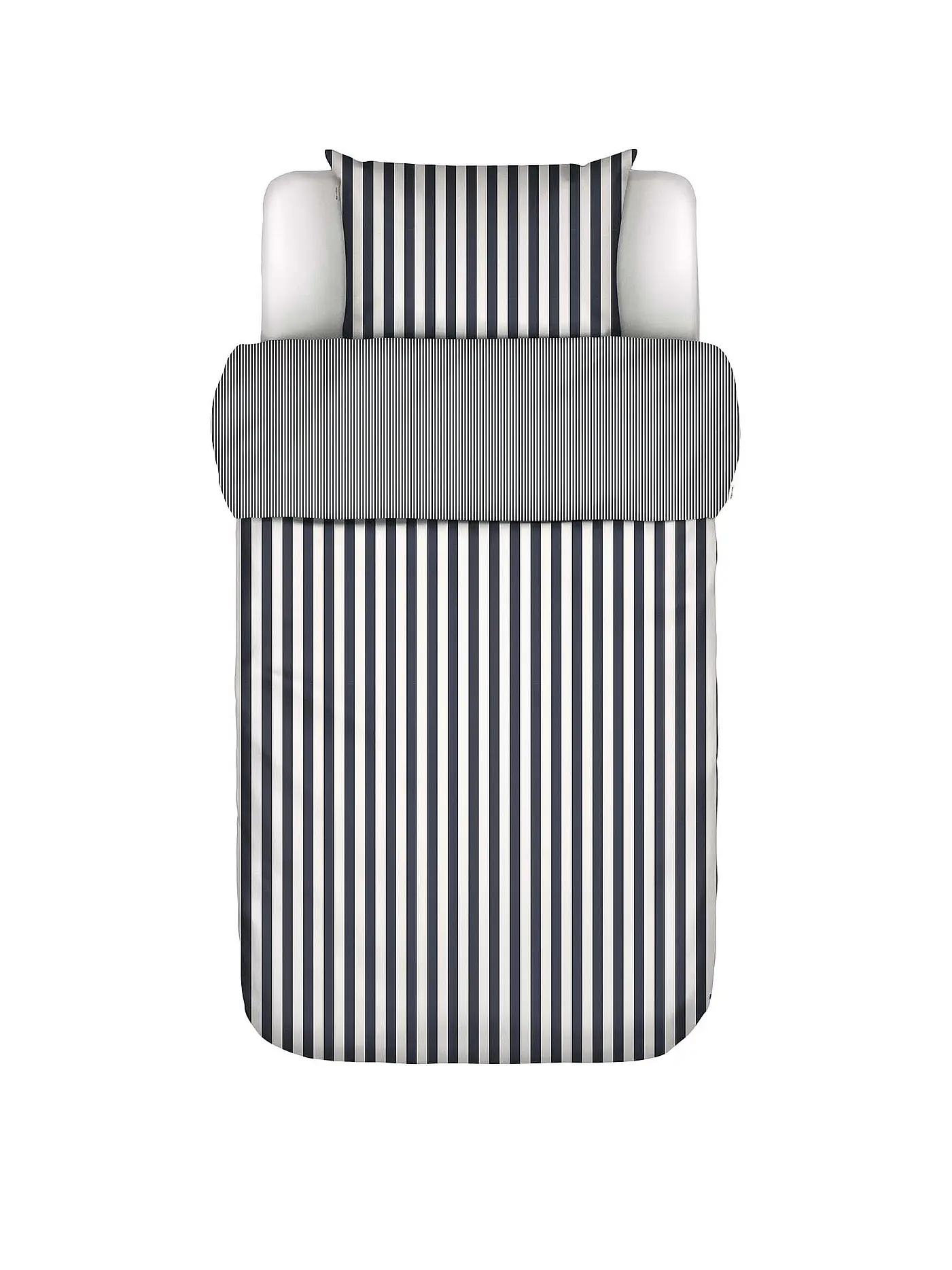 MARC O'POLO HOME | Satin Bettwäsche CLASSIC STRIPE 70x90cm/140x200cm Navy | 